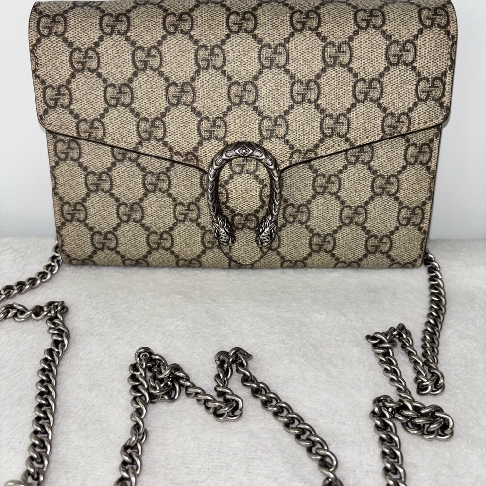 Gucci Beige Monogram Crossbody Bag
